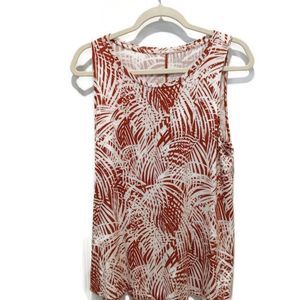 𝅺APT. 9 Brown and White Flowy Tank Top - Size Large